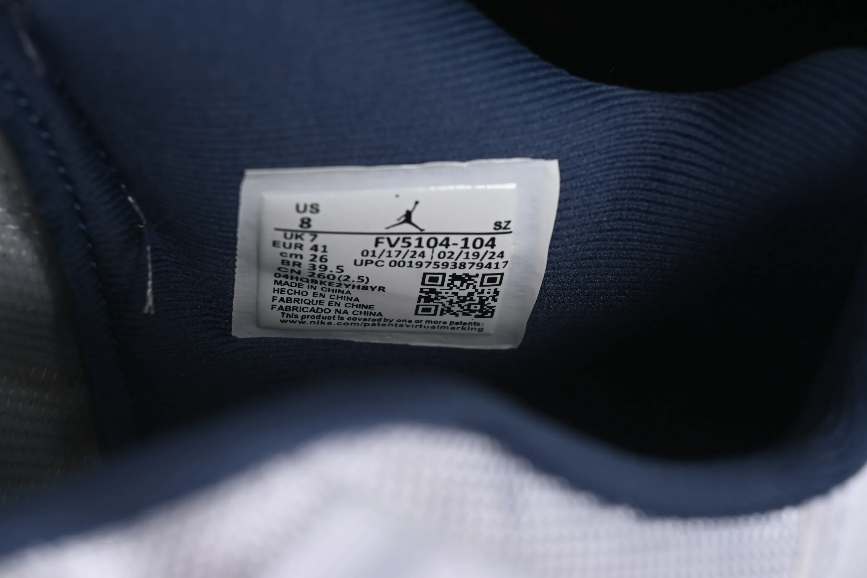 All categories Air Jordan Jordan series basketball shoes Air Jordan 11 Air Jordan 11 Low "Diffused Blue" AJ11 Joe 11 navy blue genuine carbon FV5104-104